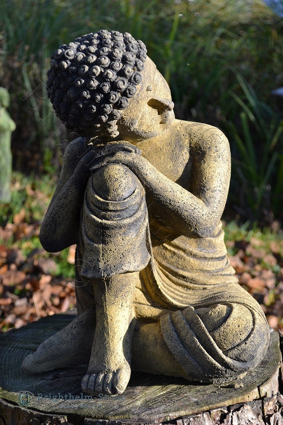 Cadre en bois sculpté de Bouddha - H: 48 cm