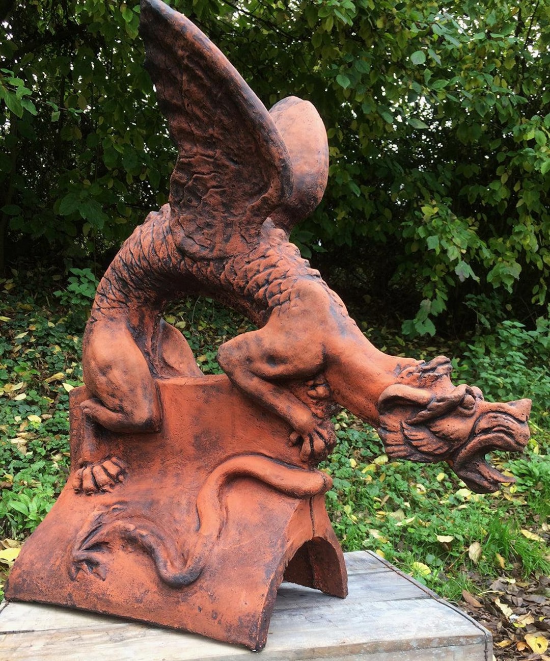 Large Dragon Roof Finial Half Round Ridge Tile - 'brighton' - Etsy UK