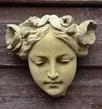 Jugendstil Mädchengesicht Dekostein Wandplatte Melody