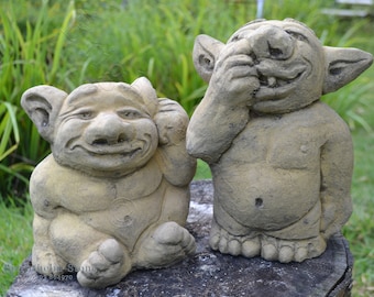 Pair of Nose and Ear Picking Trolls