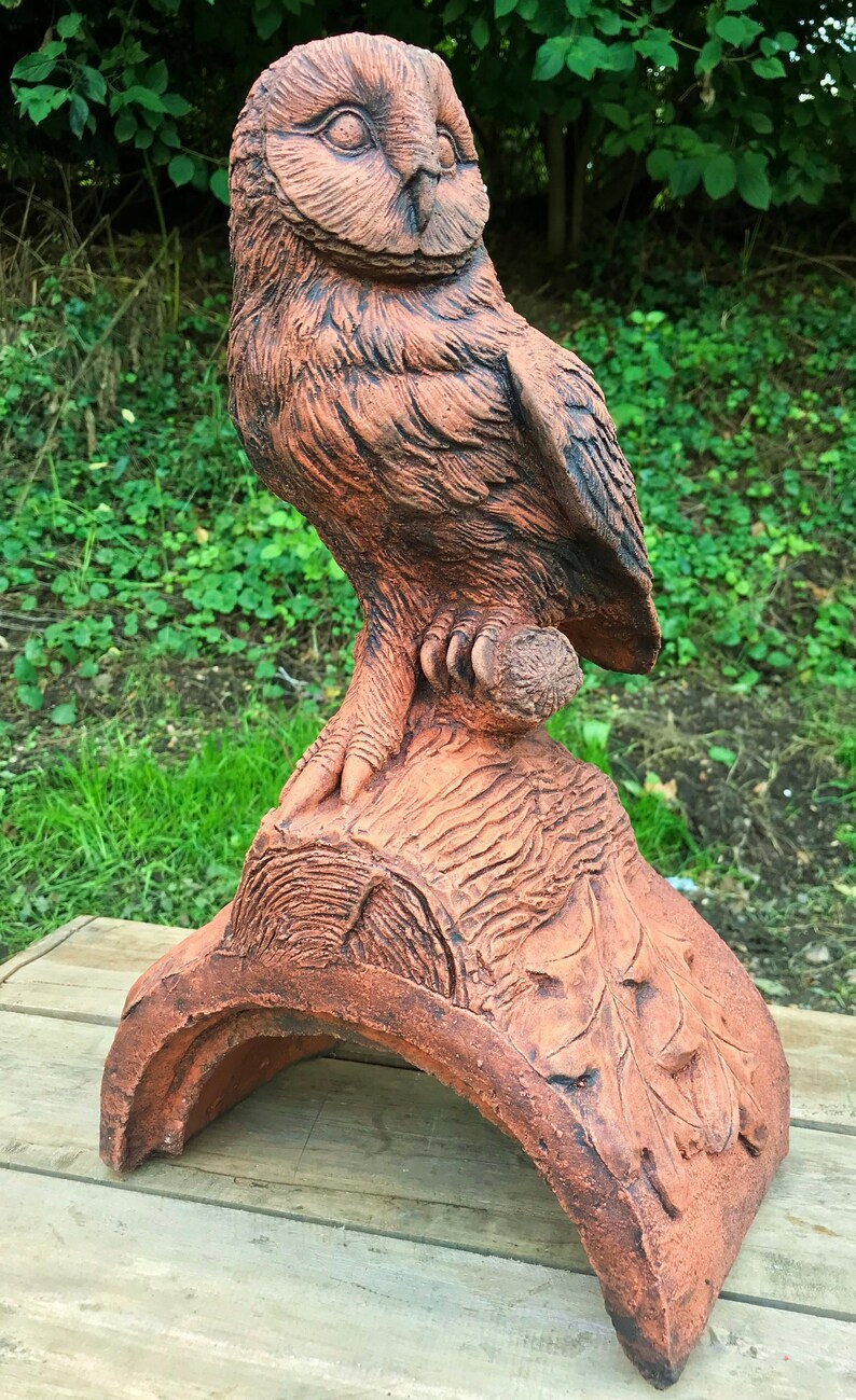 Owl Roof Finial 90 Degree Angled or Half Round Decorative Etsy UK