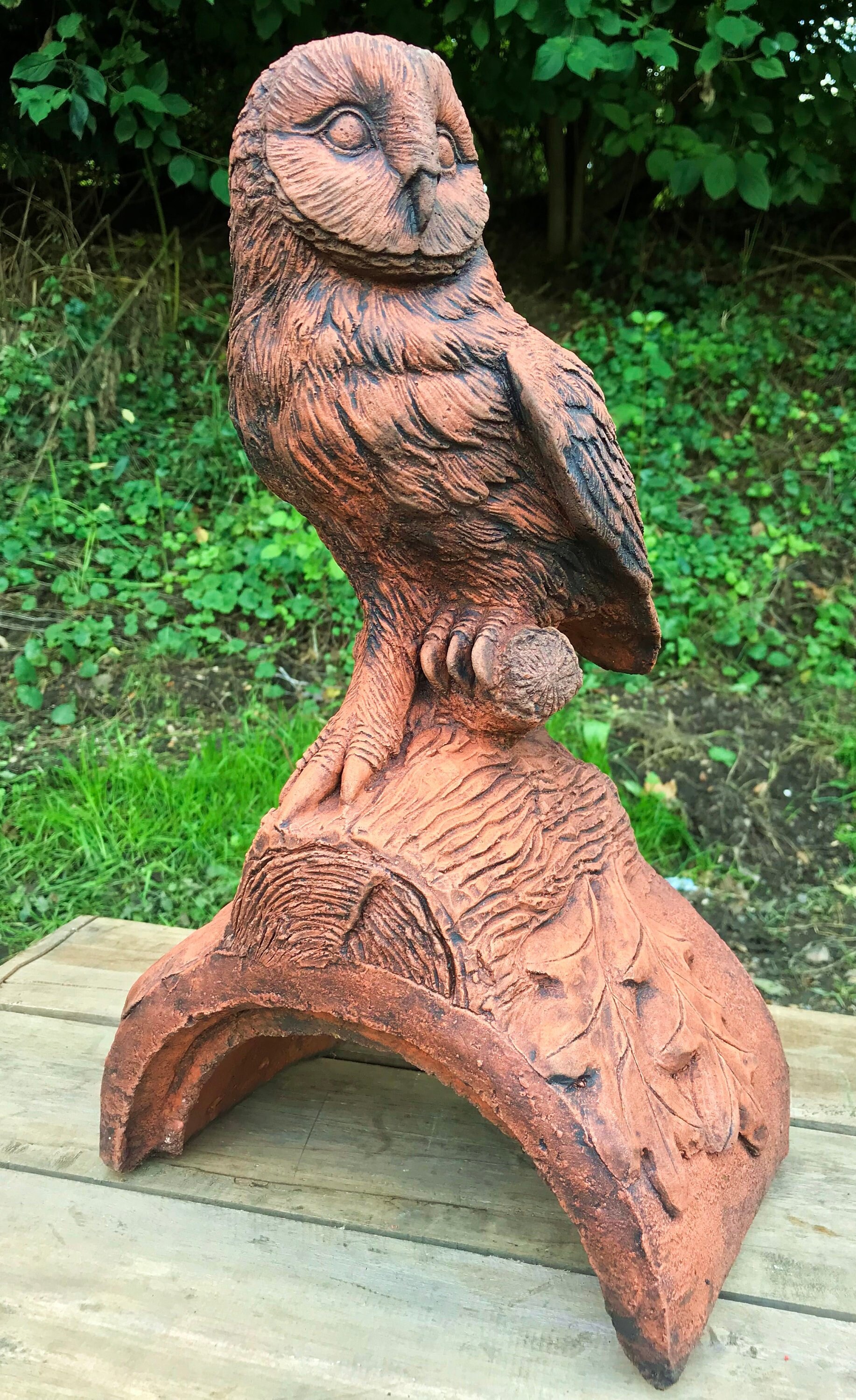 Owl Roof Finial 90 Degree Angled or Half Round Decorative Etsy UK