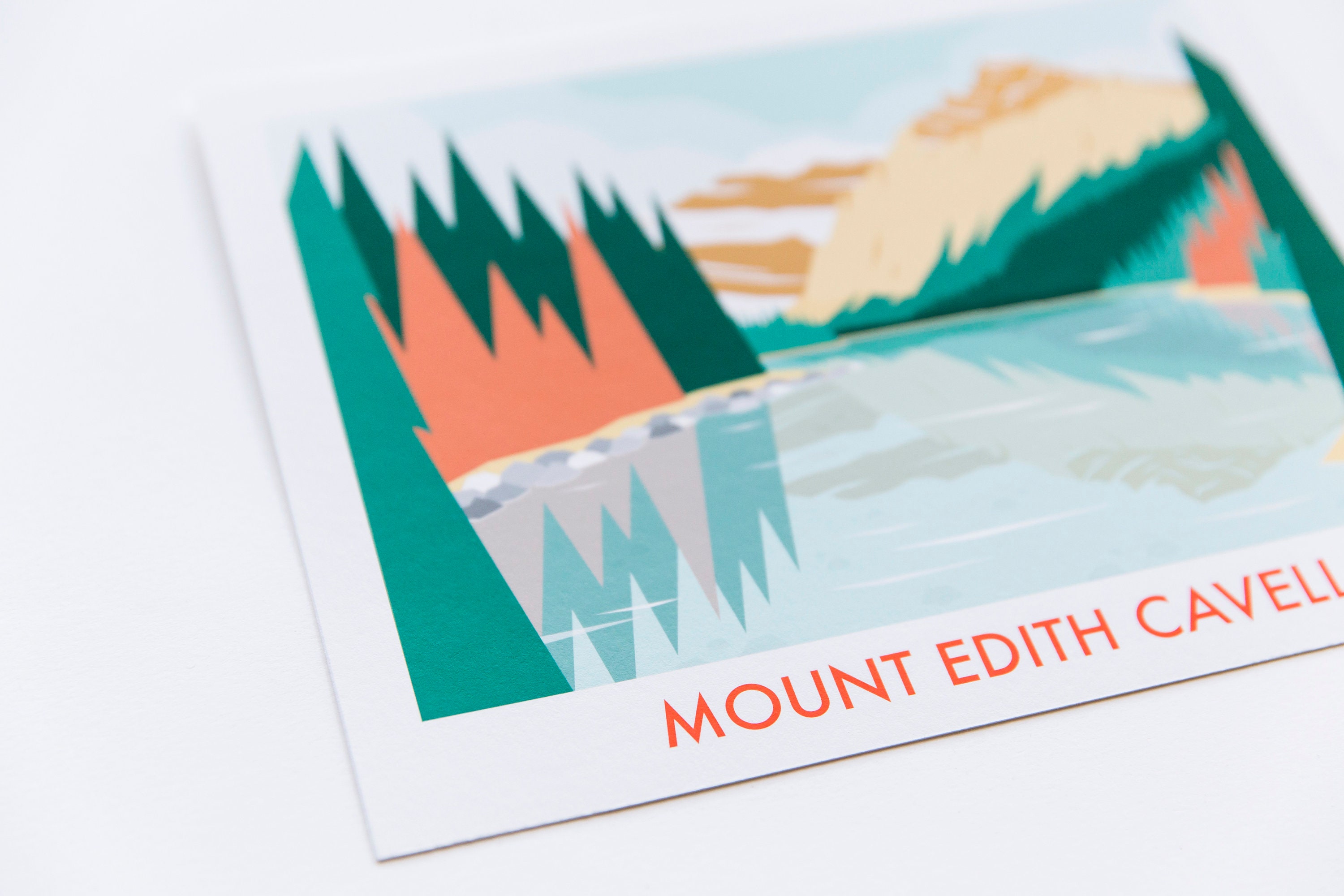 Mount Edith Cavell Print // 8x10" or 11x14" Illustrated Print of Jasper ...