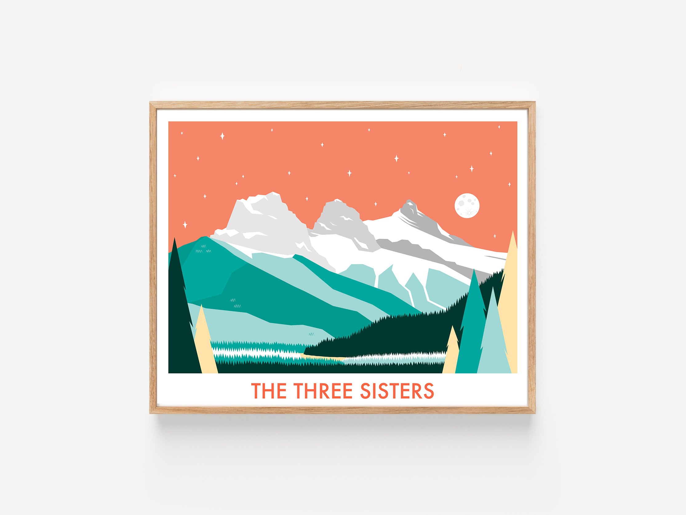 Three Sisters Canmore, Black and White Stickers, Three Sisters Mountain,  Waterproof Stickers Bottles, Mountain Stickers, 3 Sisters Mountain 
