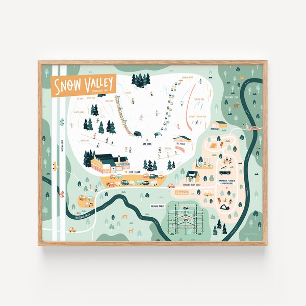 Illustrated Map of Edmonton Etsy