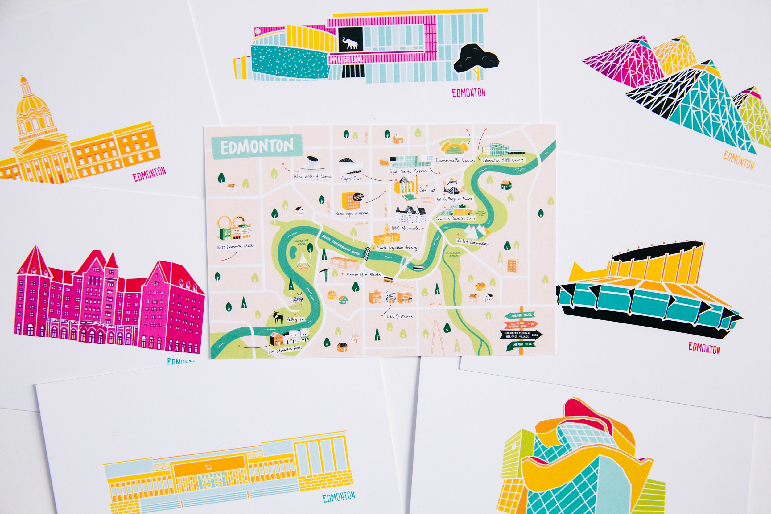 Edmonton Landmark Postcard Set // Set of 8 4x6 Postcards Etsy
