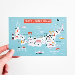 Carte postale de l'Î.-P.-É. // Carte postale de la province du Canada 4 x 6 po. // Carte postale de l'Île-du-Prince-Édouard fabriquée avec du papier issu de sources durables