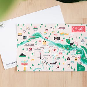 Carte postale de Calgary // Carte postale de voyage 4 x 6 po. // Carte postale de la ville de Calgary fabriquée avec du papier issu de sources durables image 2