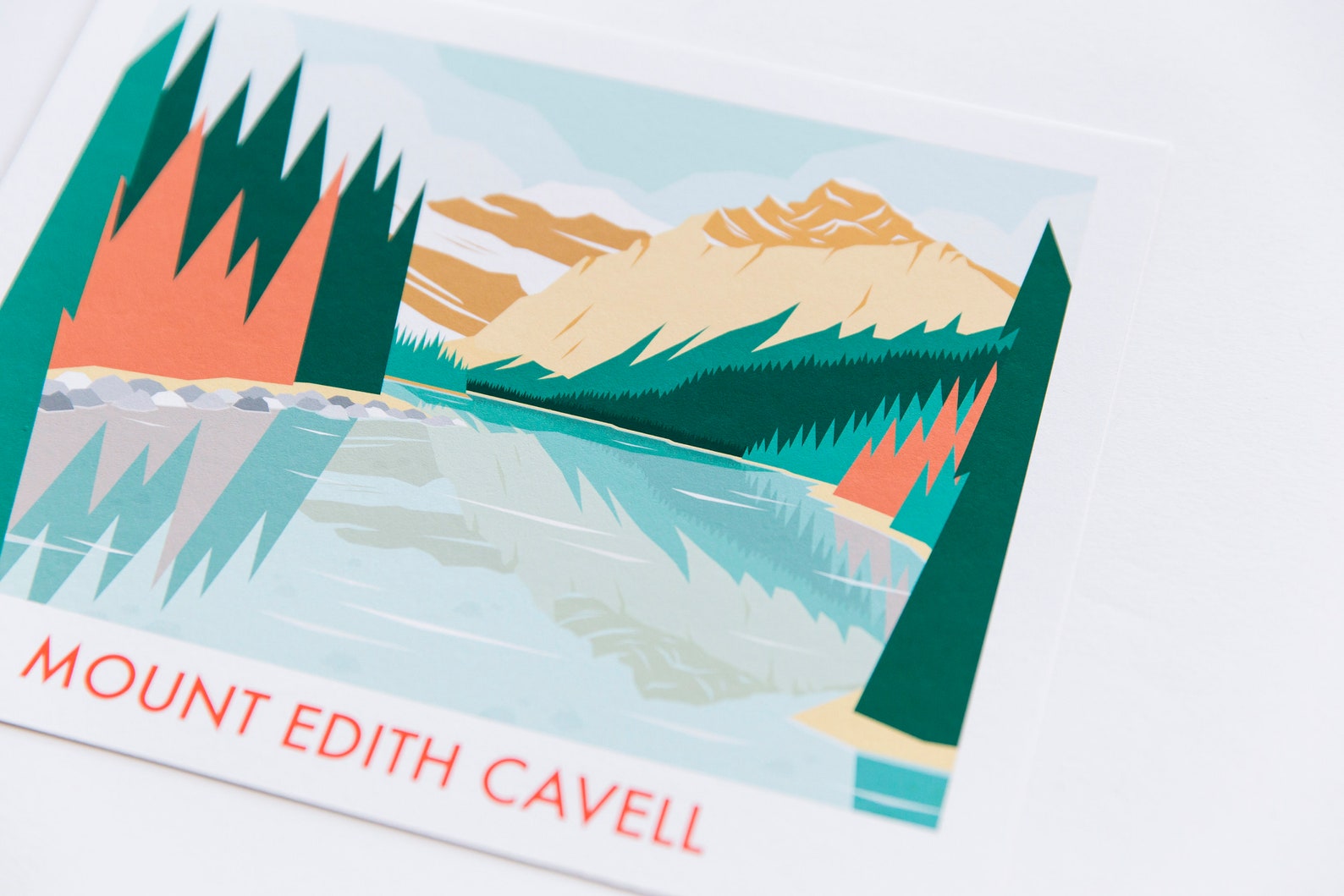 Mount Edith Cavell Print // 8x10" or 11x14" Illustrated Print of Jasper ...