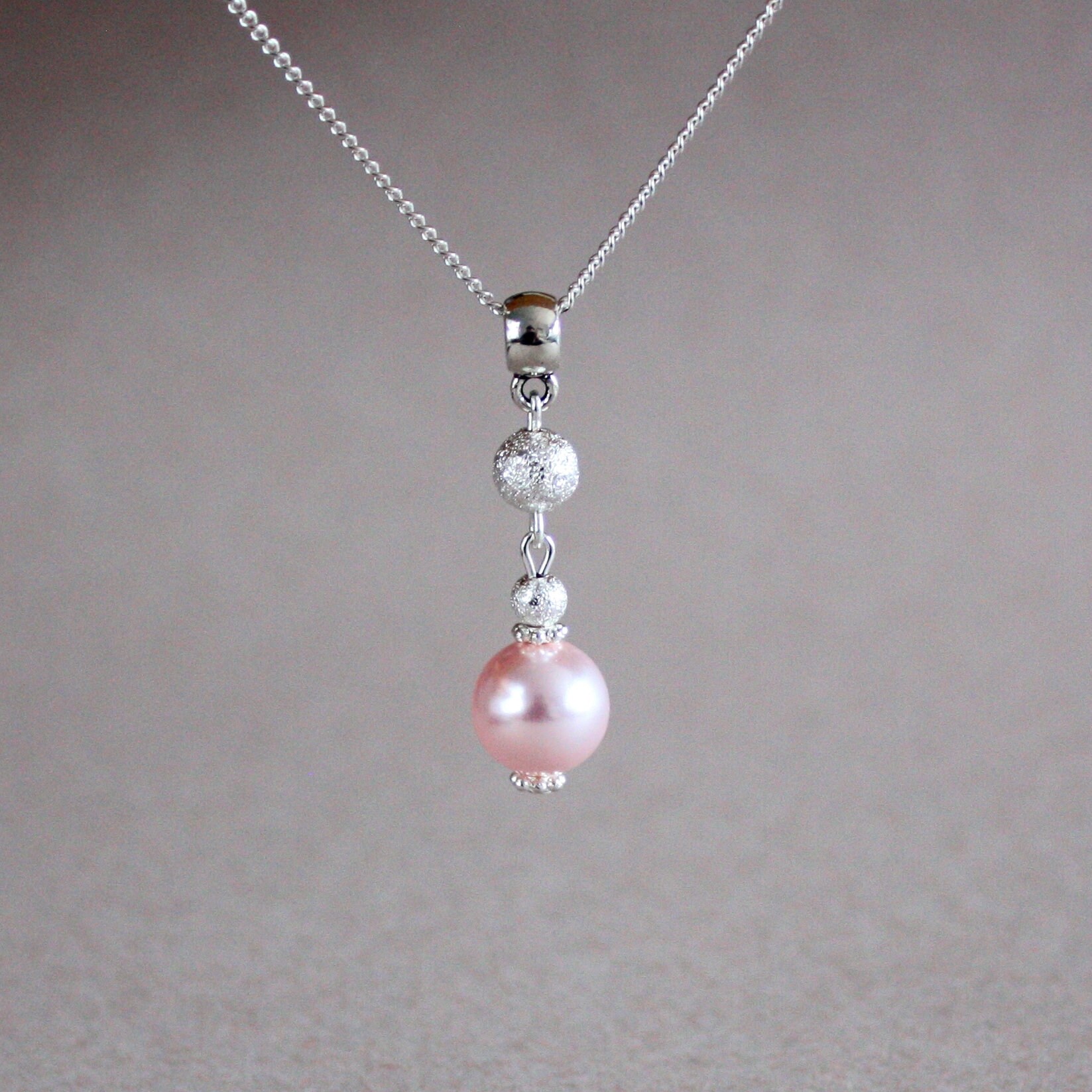 Light Pink Blush Swarovski Pearls Stardust Beads Wedding - Etsy UK