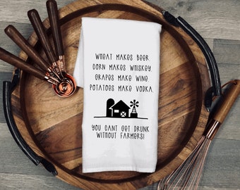 Farmer/Alcohol Tea Towel