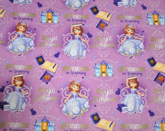 Disney Sofia - Remnant piece - 100% Cotton Quilt Fabric 16" x 44"