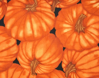 44" x 30" Harvest Pumpkin Fabric - 100% Cotton Quilt Fabric - End of Bolt Sale - By Timeless Treasures