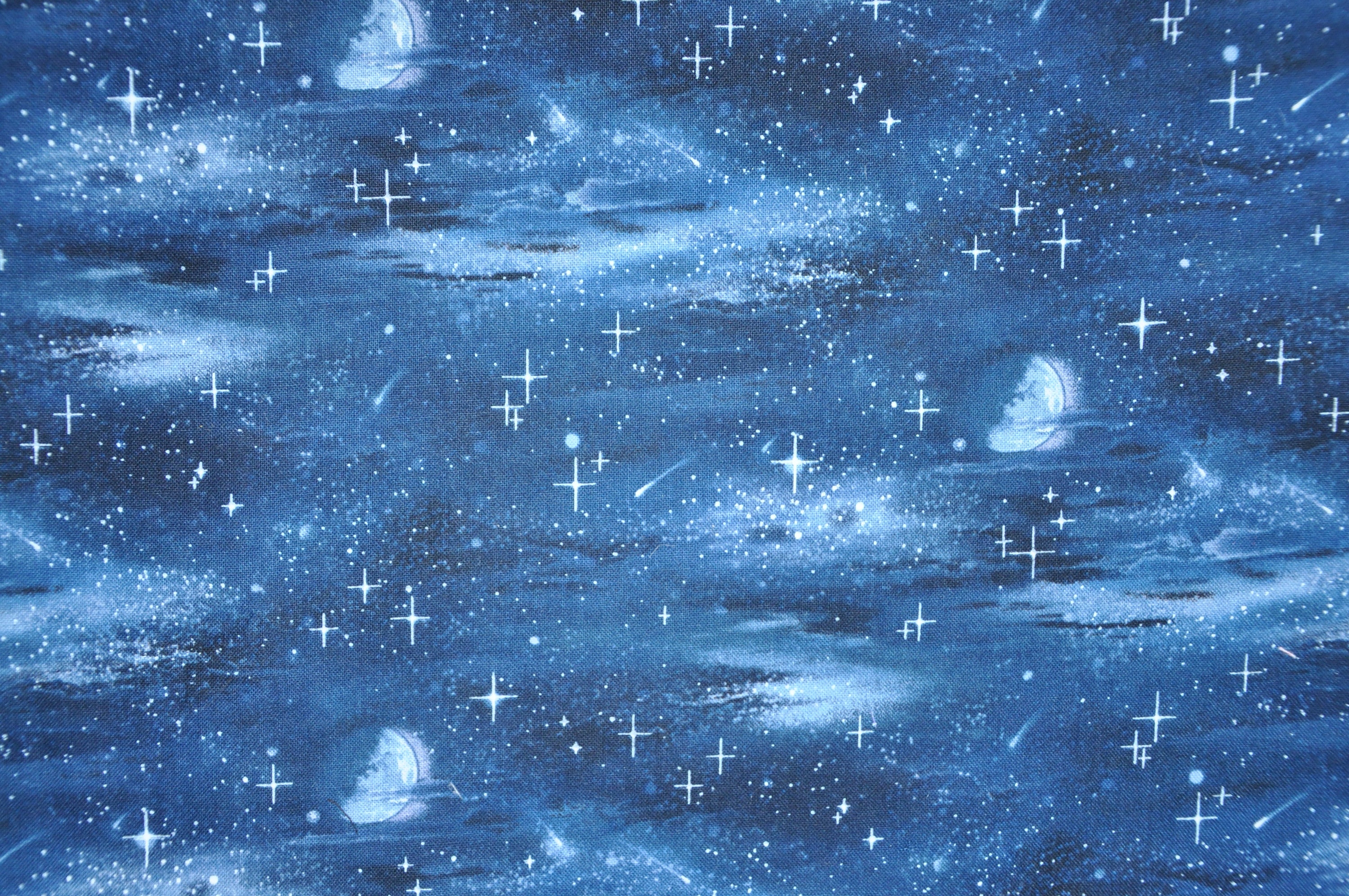 Night Time Sky Fabric 100 Cotton Quilt Fabric End of Bolt Etsy