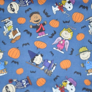 Peanuts Halloween Charlie Brown Fabric - 100% Cotton Fabric - Sold by 1/2 Yard- By Springs Creative