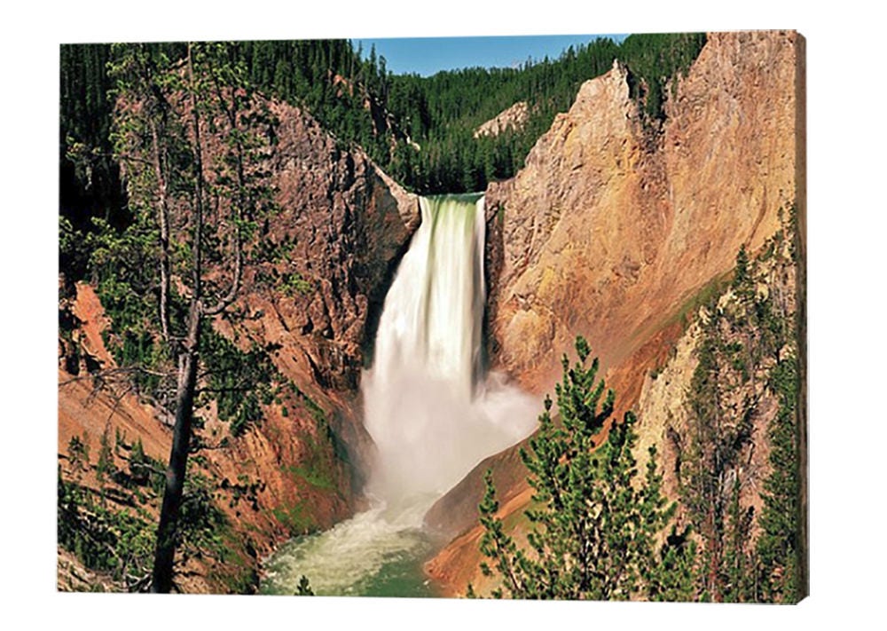 - Original Lower Falls Yellowstone National Park Poster - WPA-style Art Print
