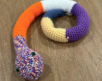 Colorful Snake Crochet Plushie