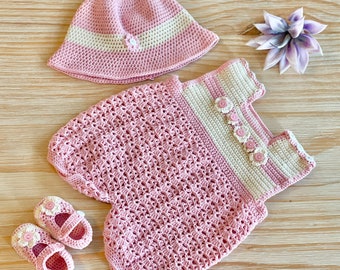 Blossom Baby Crocheted Romper Set