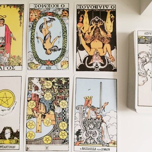 Lectura detallada con la baraja de cartas del oráculo de Arthur Waite (6 cartas)