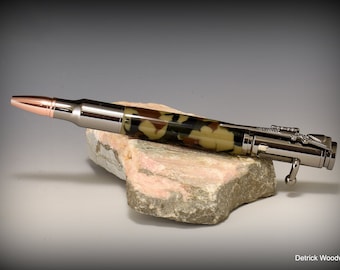 Bolt Action Camo Bullet Pen