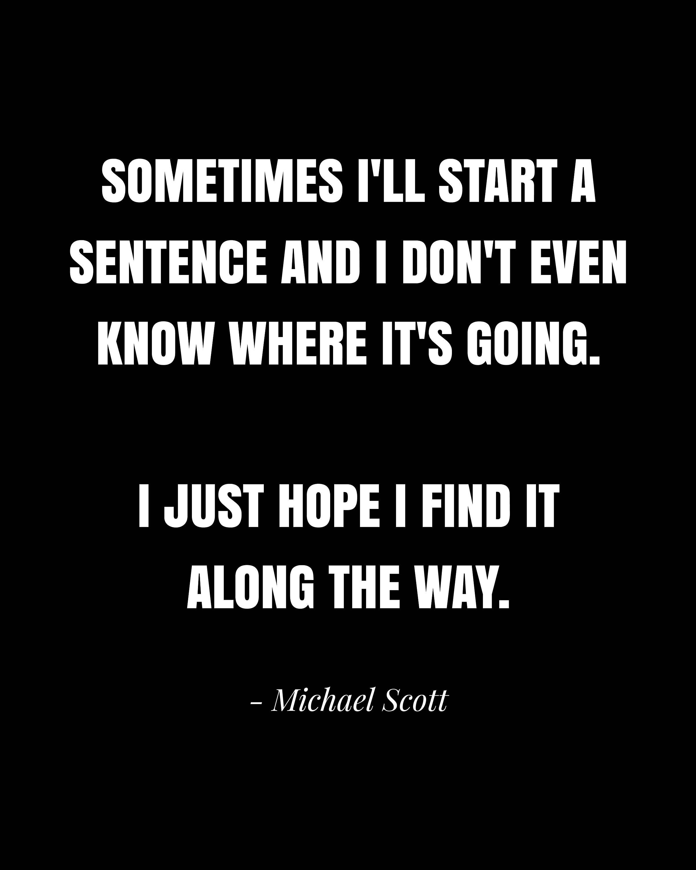 The Office Wall Art the Office Quote Michael Scott Quote Etsy