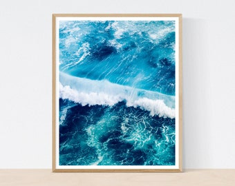 Ocean Print, Ocean Wall Art, Sea Wall Art, Large Poster, Ocean Photography, Ocean Wave, Nature print, Blue wall art, Ocean poster, Seascape