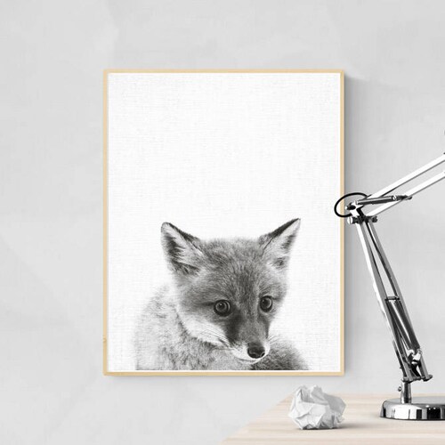 Giraffe Print Printable Art Nursery Print Black and White | Etsy