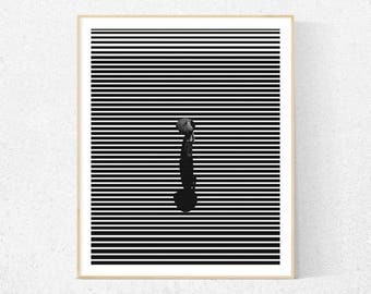 Black and white wall art, abstract print, minimalist wall art, scandinavian print, scandinavian wall art, wall decor, instant download