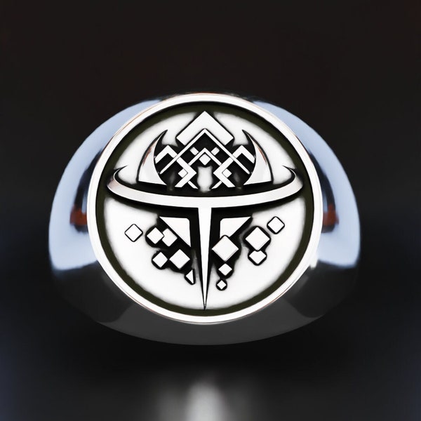 Holostars Tempus sterling silver signet ring