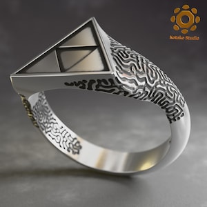 Triforce Sterling Silver Signet Ring | Legend of Zelda Inspired Jewelry