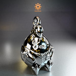 KFP Chimkin Employee Sterling Silver Pendant - A Charming Accessory for Takanashi Kiara & Hololive Fans