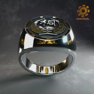 Kiryu Kai Emblem Sterling Silver Ring | Kiryu Coco Inspired Jewelry