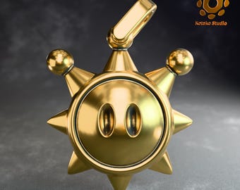 Shine Sprite Bronze Pendant | Mario Sunshine Inspired Jewelry