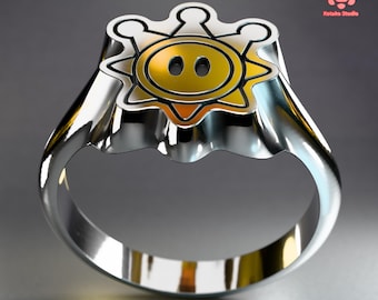 Shine Sprite Sterling Silver Ring | Mario Sunshine Inspired Jewelry