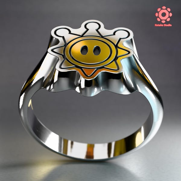 Glanz Sprite Sterling Silber Ring | Mario Sonnenschein inspiriert Schmuck