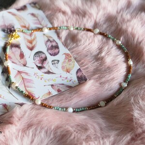 Pearl choker, chokers, bead choker, choker with beads, autumn choker