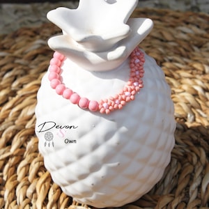 Pink flower bracelet, daisy bracelet, pink bracelet, pink - glass beads flower bracelet
