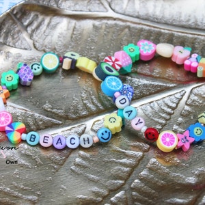 Candy crush beach day bracelet, set bracelets, text bracelets, candy crush bracelets