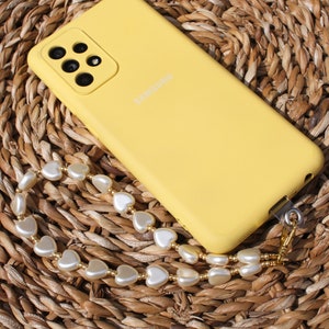 Hart parel telefoonkoord, telefoonkoord parel - hart, parel telefoonkoordje, telefoonkoord