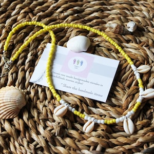 Summer necklace with beads and shells