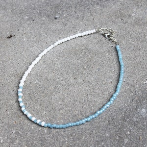 Choker with different color beads, beads choker, shell choker, summery choker, choker with beads