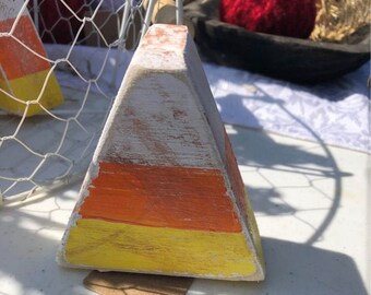 Rustic Wooden Candy Corn Blocks Decor 3pc Set / Fall Decor / Halloween ...