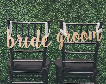Découpes pour chaise mariée et marié