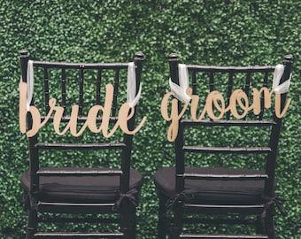 Bride & Groom Chair Cut Outs