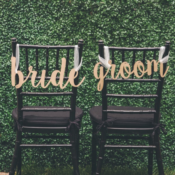 Bride & Groom Chair Cut Outs