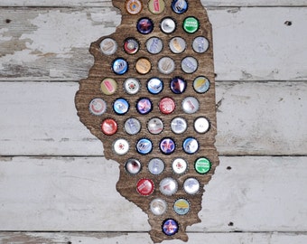 State of Illinois Bottle Cap Holder