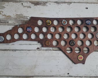 State of North Carolina Bottle Cap Holder