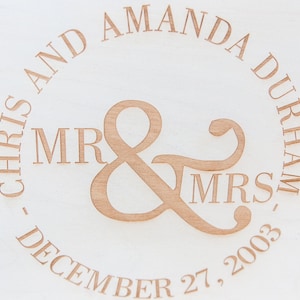 Mr. & Mrs. Three Compartment Anniversary Wine Box image 3
