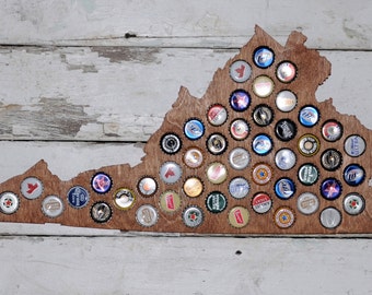 State of Virginia Bottle Cap Holder