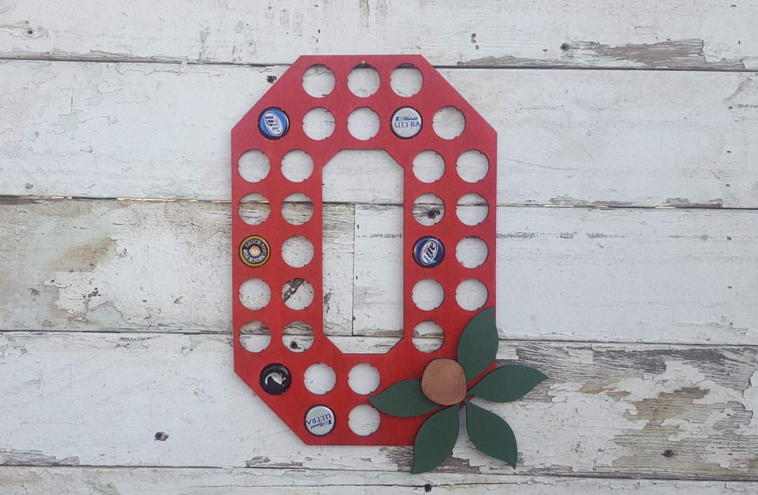 Block O Bottle Cap Holder Ohio State Etsy